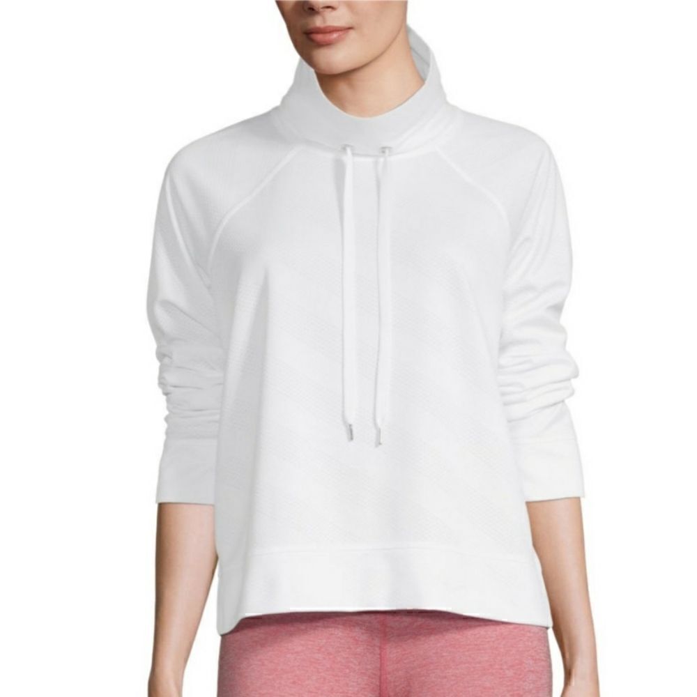 NWT XL Xersion White Funnel Neck active sweatshirt